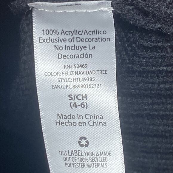 Holiday Time Ugly Christmas Sweater Women's S (4-6) Black Feliz Navidad Tacos - Picture 6 of 8